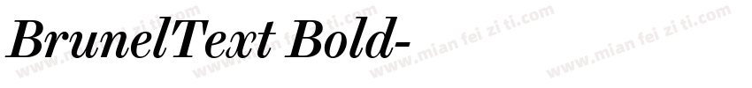 BrunelText Bold字体转换